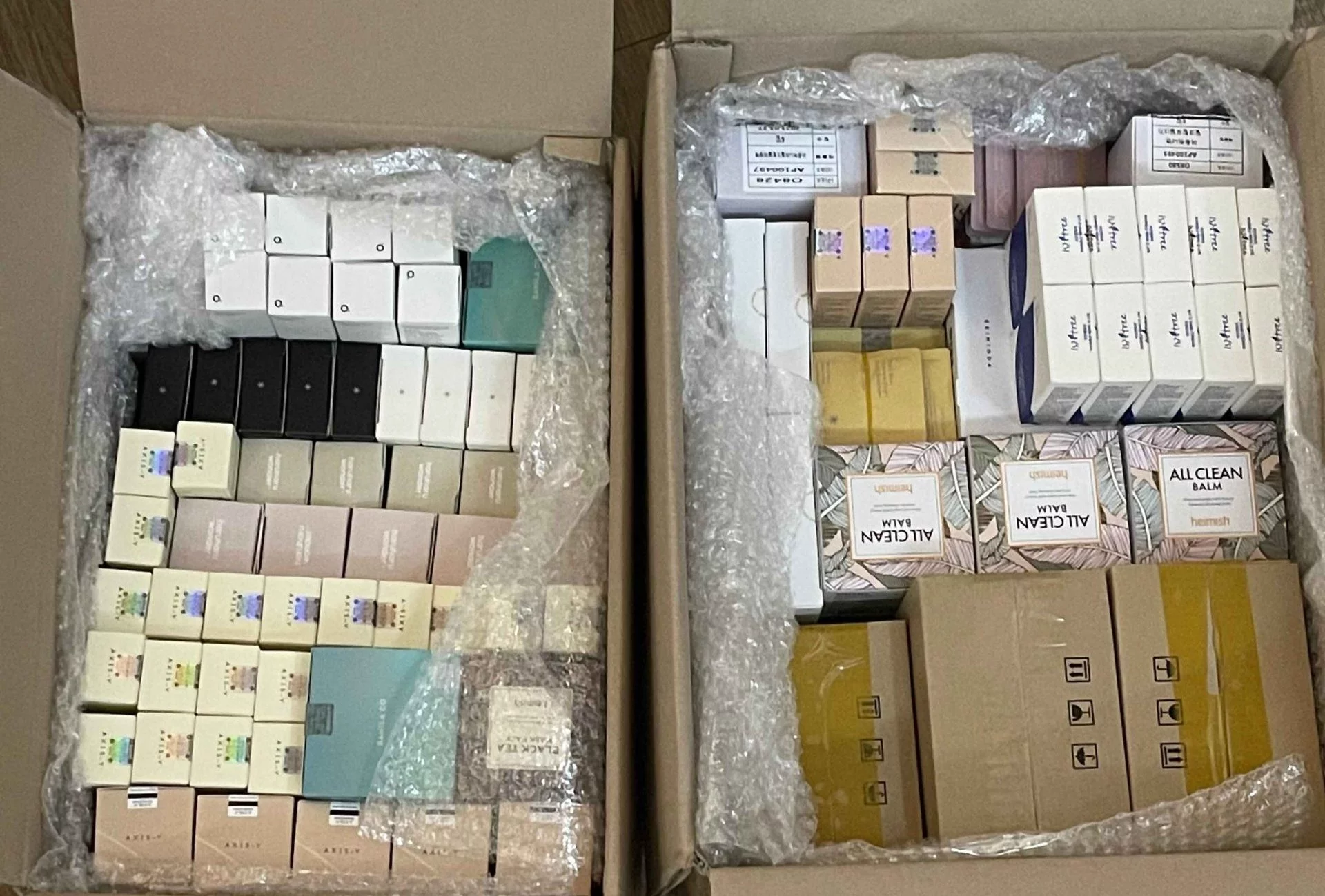 Korean skincare wholesale cartons