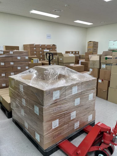 Bulk wholesale beauty stock prepared for dispatch